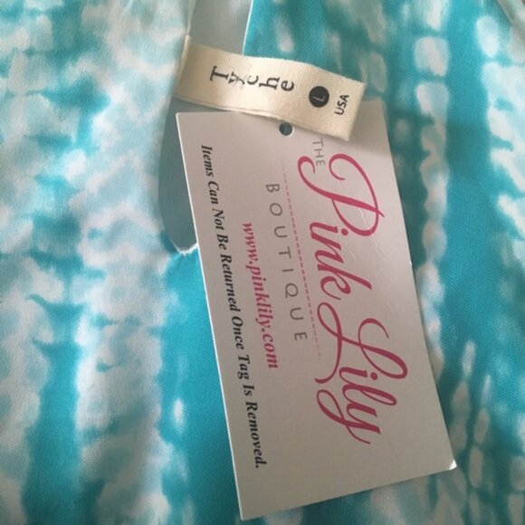 Turquoise Tie Dye Tank Top - Picture 4 of 5